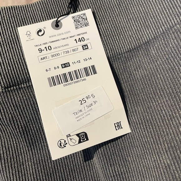 Zara girls legging - blue and grey - Picture 5 of 10